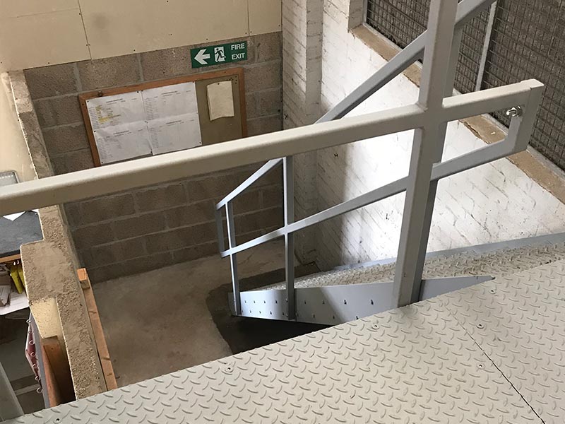 HFS Steel work showing a stair well replacement project from start to finish