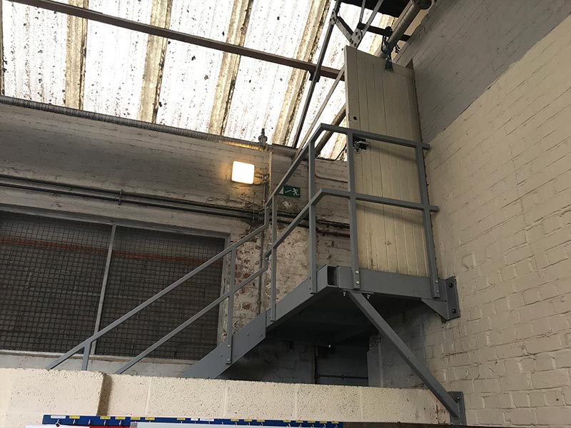 HFS Steel work showing a stair well replacement project from start to finish