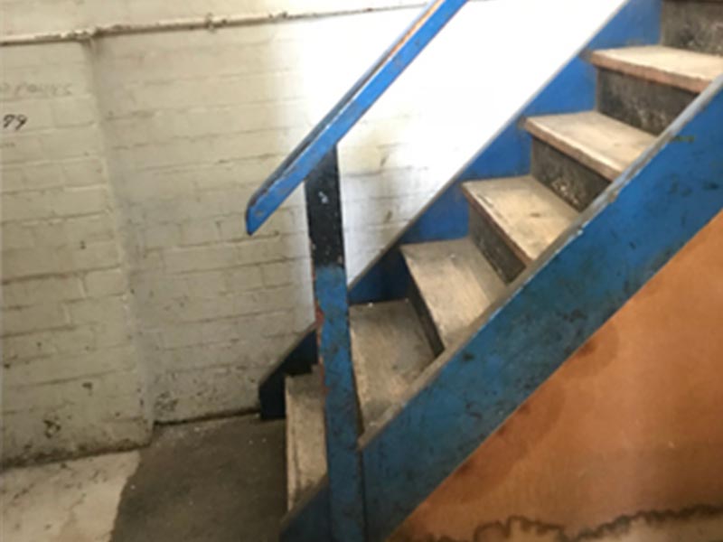 HFS Steel work showing a stair well replacement project from start to finish
