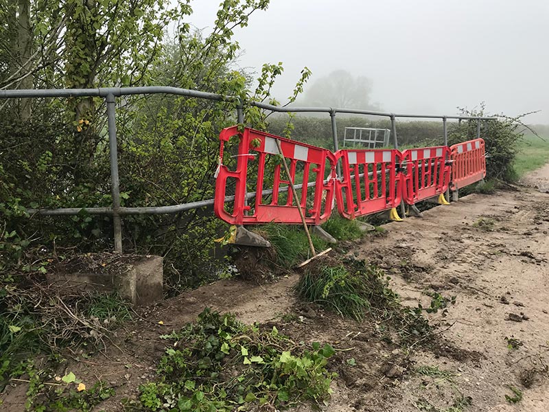 HFS carrying out a site service to repair a bridge by strengthening  and replacing railings