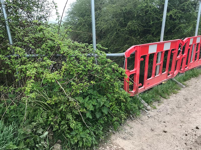 HFS carrying out a site service to repair a bridge by strengthening  and replacing railings