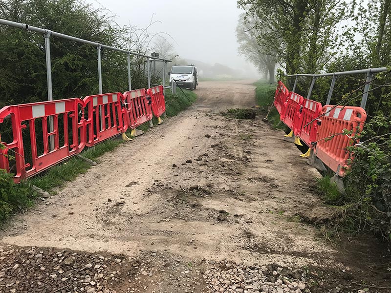 HFS carrying out a site service to repair a bridge by strengthening  and replacing railings