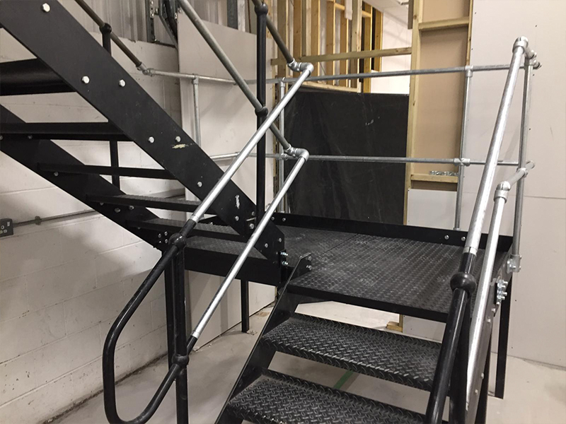 HFS Steel work showing a stair well replacement project from start to finish