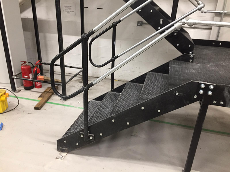 HFS Steel work showing a stair well replacement project from start to finish
