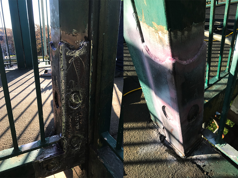 HFS carrying out a site service to repair a bridge by providing structural strengthening