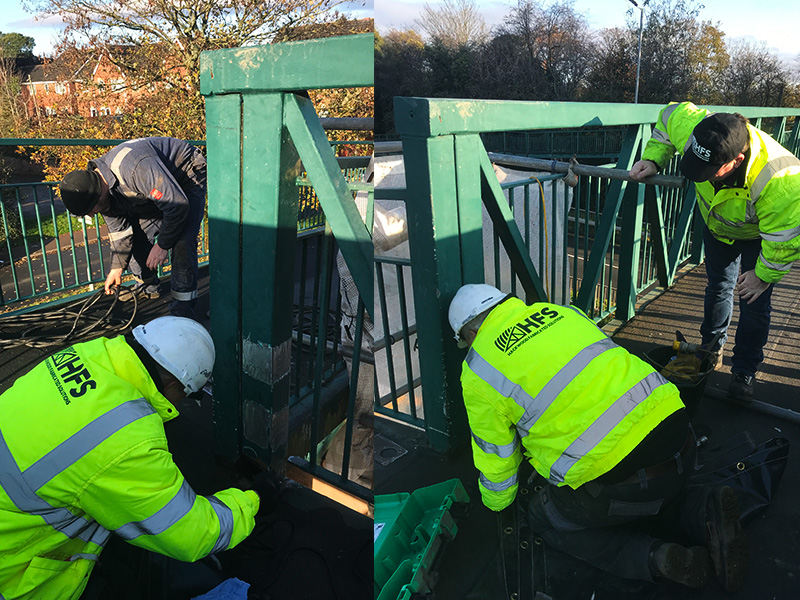 HFS carrying out a site service to repair a bridge by providing structural strengthening