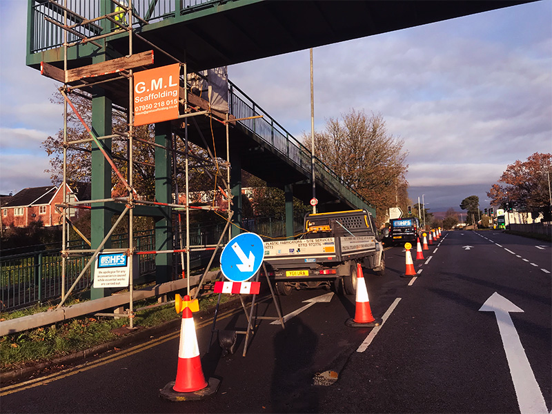 HFS carrying out a site service to repair a bridge by providing structural strengthening